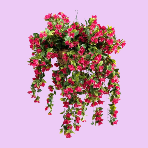 Hanging Basket L with Bougainvillea (P) UV - 92cm